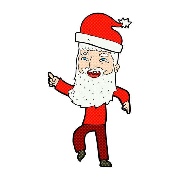 Cartoon-Hipster Weihnachtsmann — Stockvektor