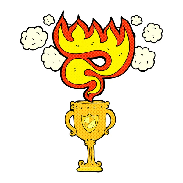 Hand dras cartoon trophy — Stock vektor