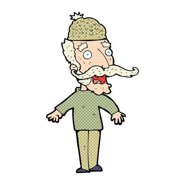 Hombre de dibujos animados con sombrero — Vector de stock