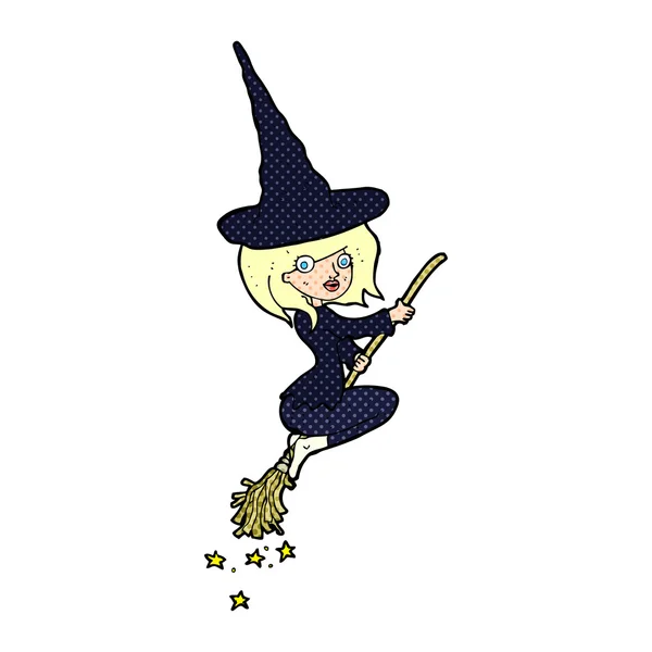 Čarodějnice Halloween karikatura — Stockový vektor