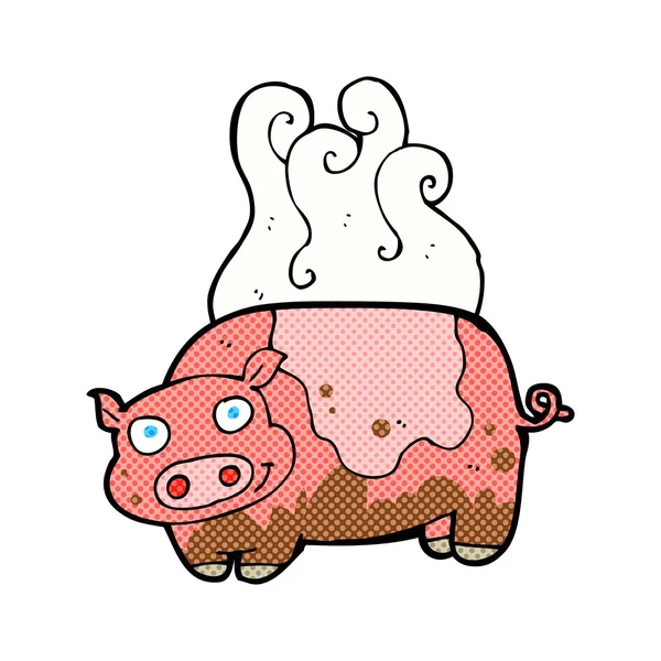 Kreskówka błotniste świnia — Wektor stockowy