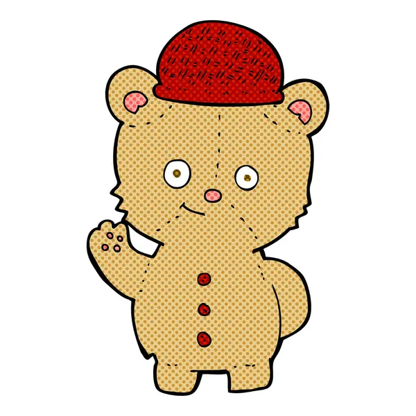 Cartoon bear in hat — Stock Vector