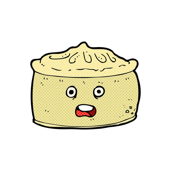 Cartoon pie with face — Stock Vector