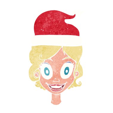 çizgi film kadın Noel için hazır