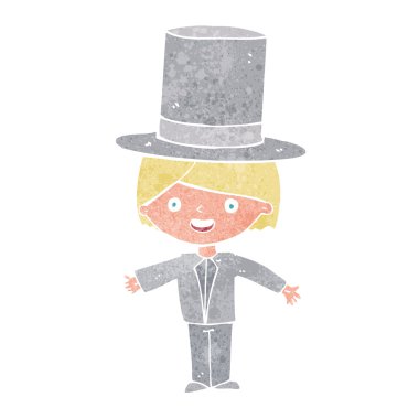 Çizgi filmci şapkalı adam