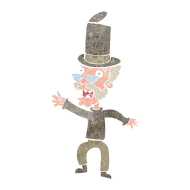 silindir şapkalı yaşlı adam çizgi film