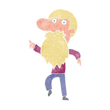 çizgi film adam giyen takma sakal