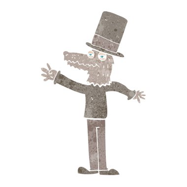 çizgi film kurt adam giyen şapka