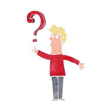 Çizgi filmci soru soruyor.