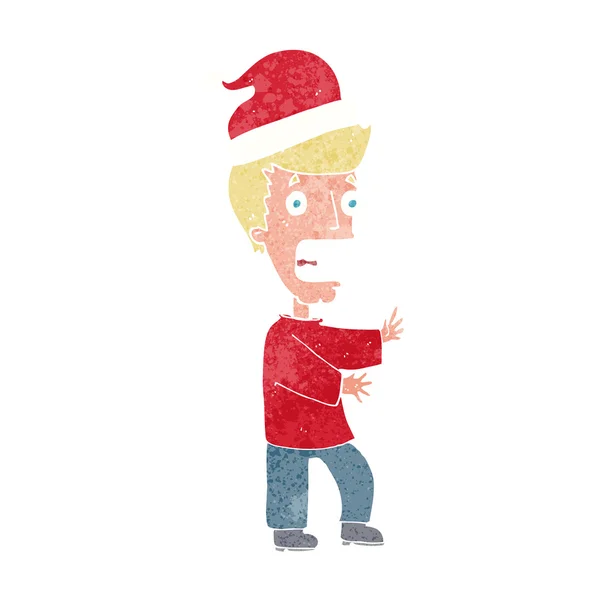 Άνδρα καρτούν έτοιμο για τα Χριστούγεννα — Διανυσματικό Αρχείο