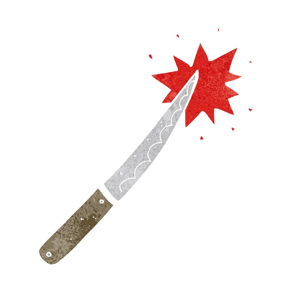 El çizilmiş karikatür bıçak — Stok Vektör