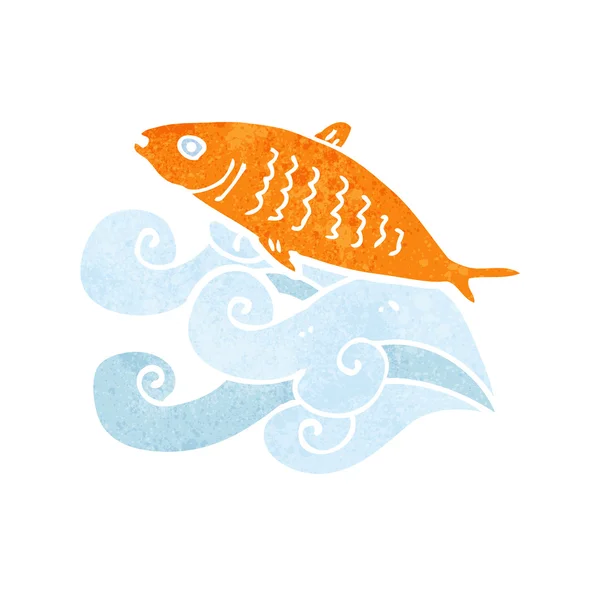 Hand drawn cartoon fish — Stock Vector