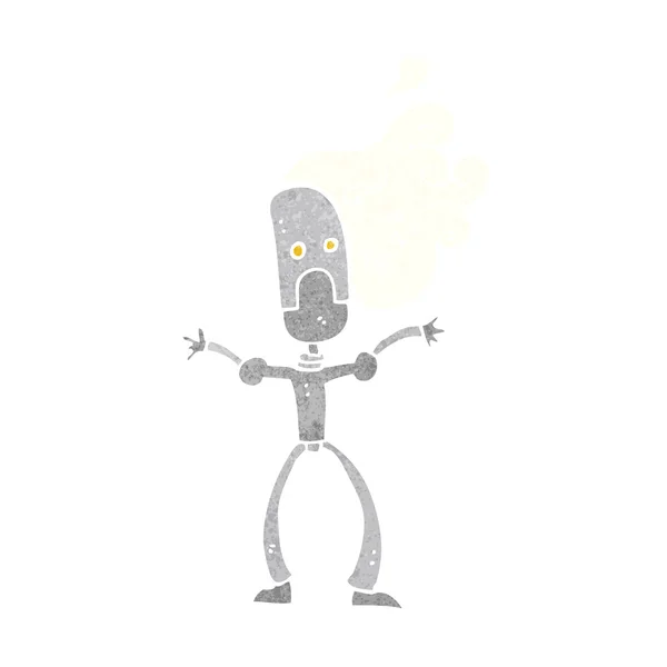 Robot de dibujos animados dibujado a mano — Vector de stock