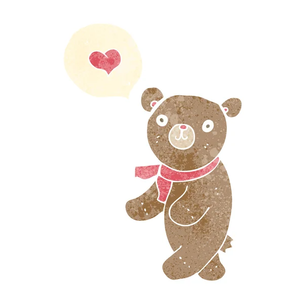 Cartoon bear in love — Stock Vector