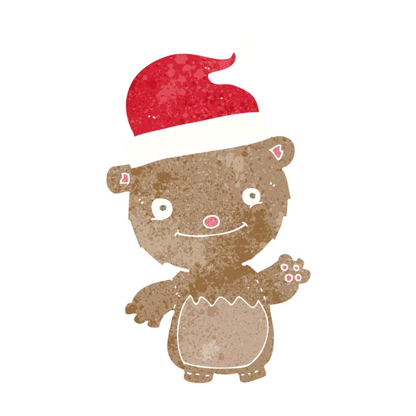 Cartoon christmas teddy bear — Stock Vector