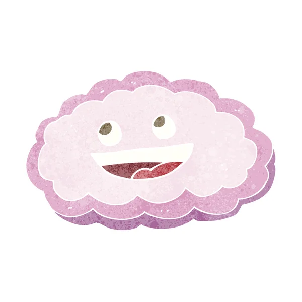 Cartoon happy pink cloud — Stock Vector