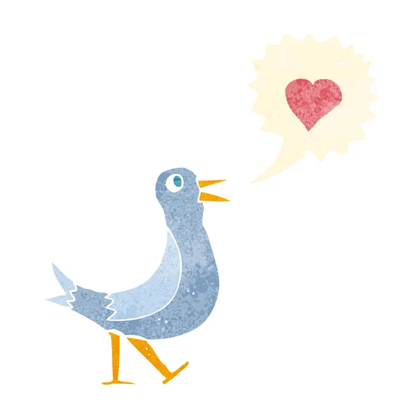 Kreslený ptačí zpěv — Stockový vektor
