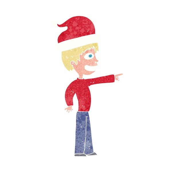 Hombre de dibujos animados listo para la Navidad — Vector de stock