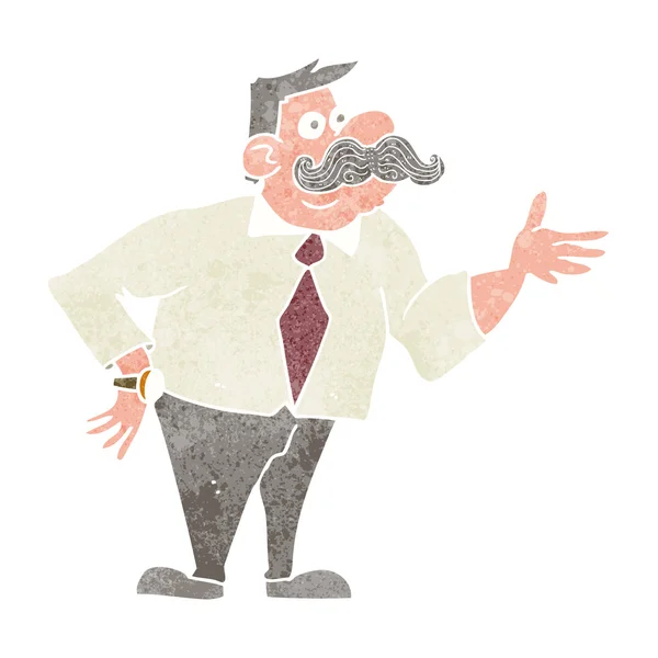 Cartoon mustache man — Stock Vector