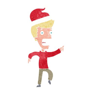 çizgi film adam Noel için hazır