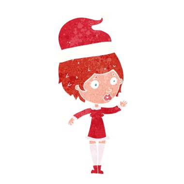 çizgi film kadın Noel için hazır