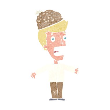 çizgi film adam giyen kış şapka