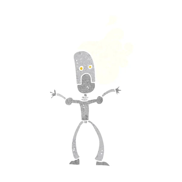 Robot dessin animé dessiné à la main — Image vectorielle