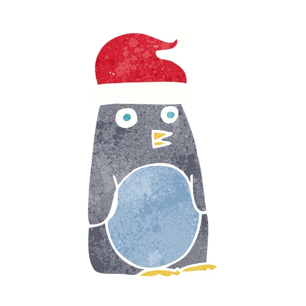 Pinguim de Natal dos desenhos animados — Vetor de Stock