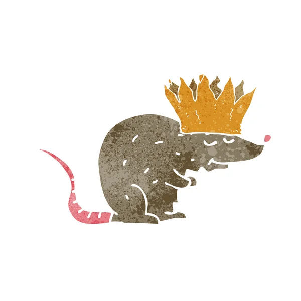 Rei rato desenhos animados — Vetor de Stock