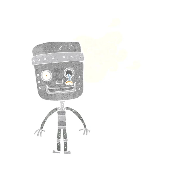 Robot de dibujos animados viejo — Vector de stock