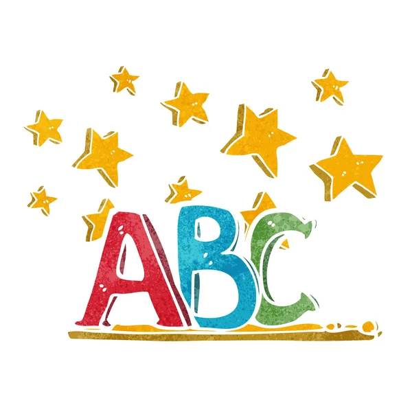 Hand getekend Abc cartoon — Stockvector