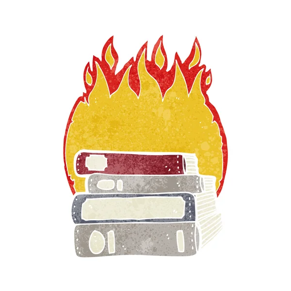 Livres brûlants de dessin animé — Image vectorielle