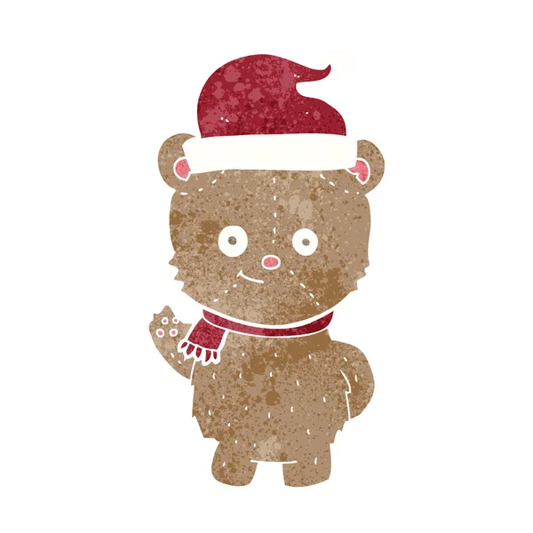 Cartoon christmas teddy bear — Stock Vector