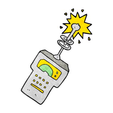 dokulu karikatür fütüristik tarayıcı