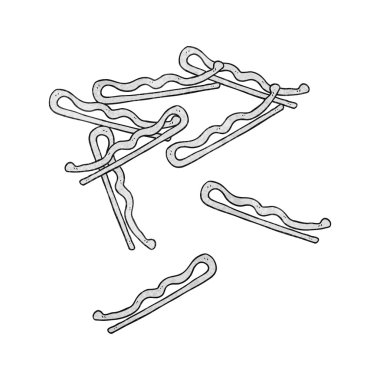 dokulu karikatür saç klipler