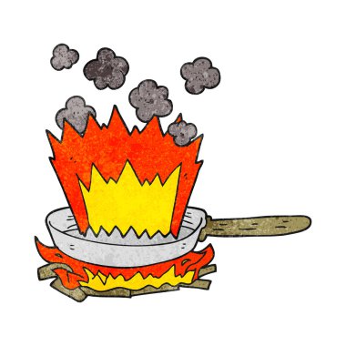 dokulu karikatür tava yanıyor