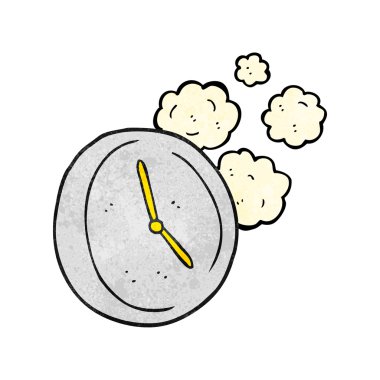 dokulu karikatür saatli saat