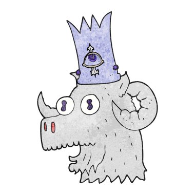 dokulu karikatür ram kafa büyülü tacı olan