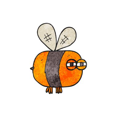 dokulu karikatür kızgın arı