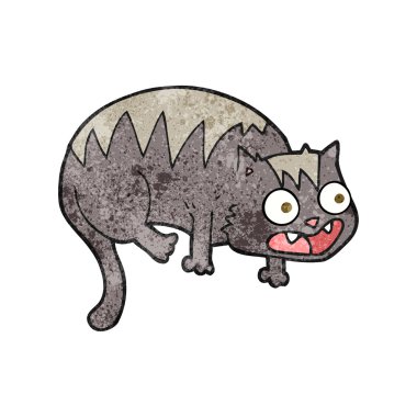 dokulu karikatür kedi