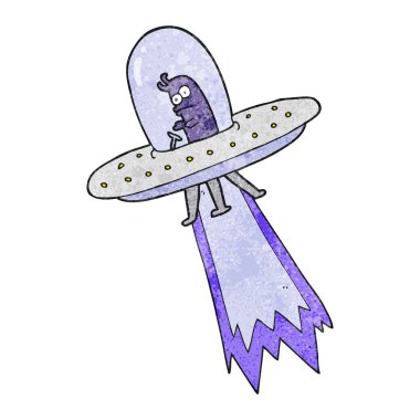 dokulu karikatür uçan daire