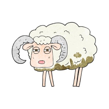 dokulu karikatür ram içinde çamur