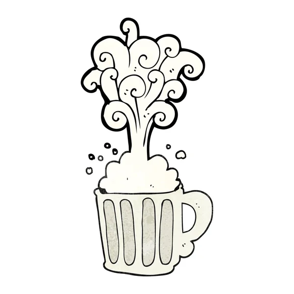 Desenhos animados texturizados explodindo cerveja — Vetor de Stock