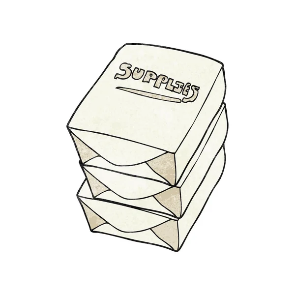 Texturerat cartoon stack av kontorspapper — Stock vektor