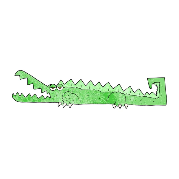 Crocodilo cartoon texturizado —  Vetores de Stock