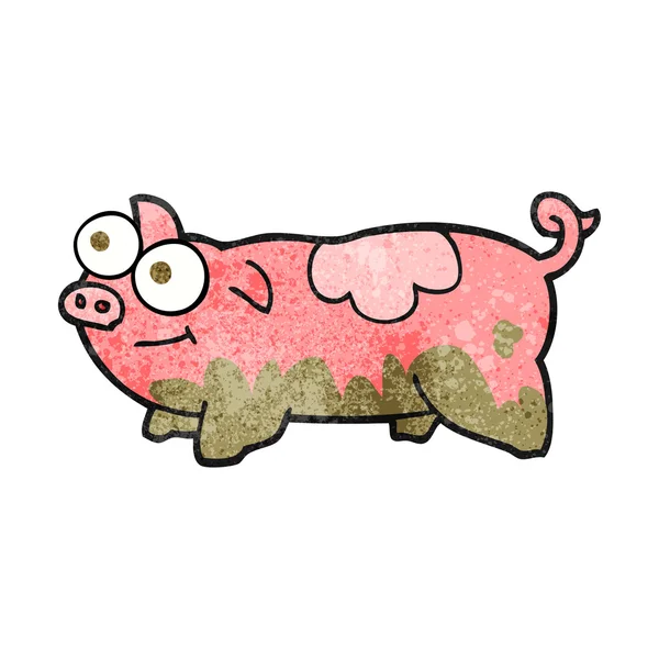 질감된 만화 돼지 — 스톡 벡터