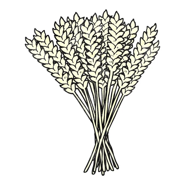 Teksturowane kreskówka pszenicy — Wektor stockowy