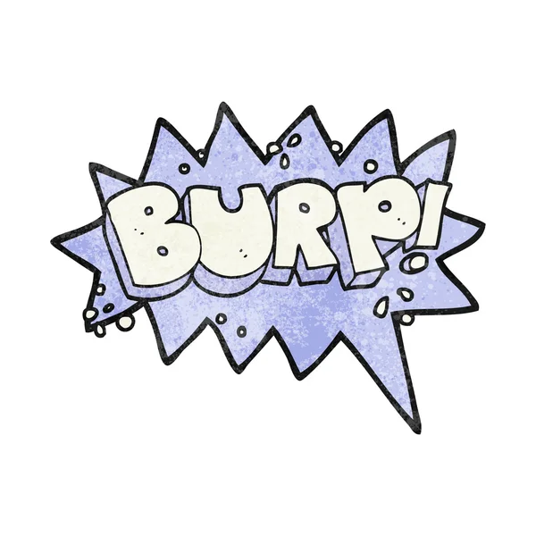 Texturé dessin animé burp symbole — Image vectorielle