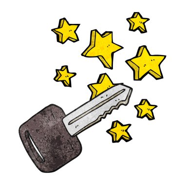 dokulu çizgi film araba anahtarı