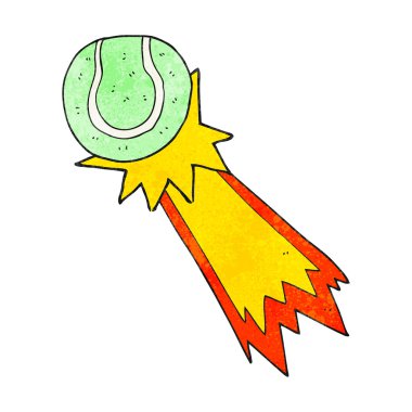 dokulu karikatür tenis topu hizmet